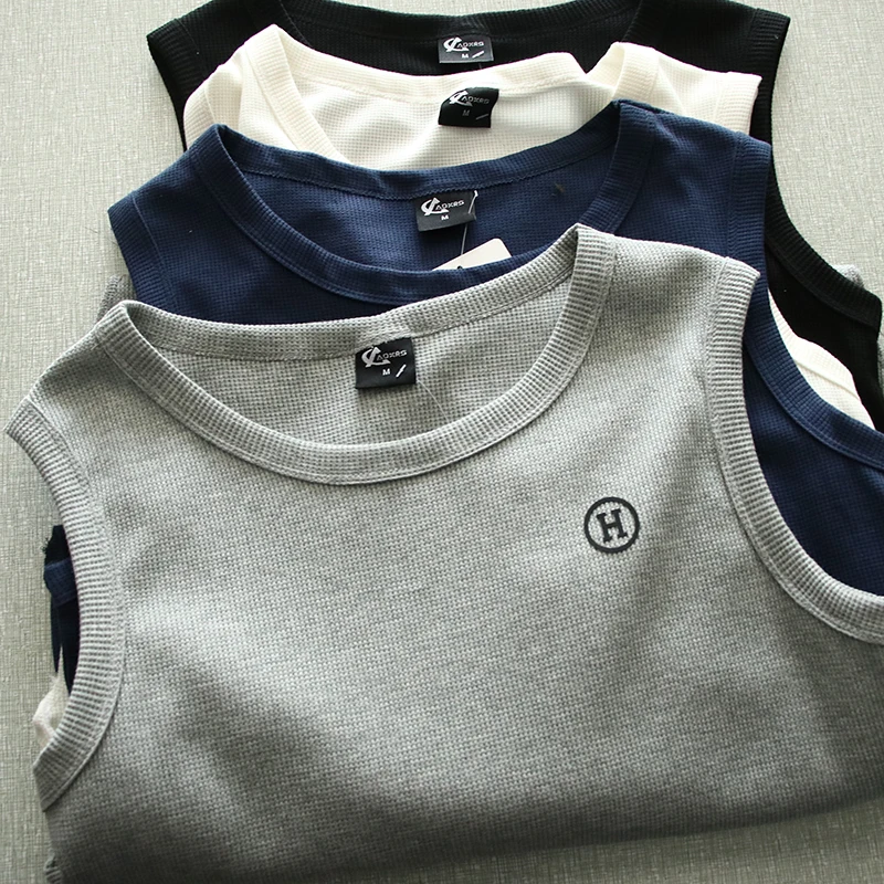 

Men's Casual Loose Fit Cotton Tank Top Elastic No Sve Base irt Summer Faion round Ne Sweat Vest Comfortable Youth