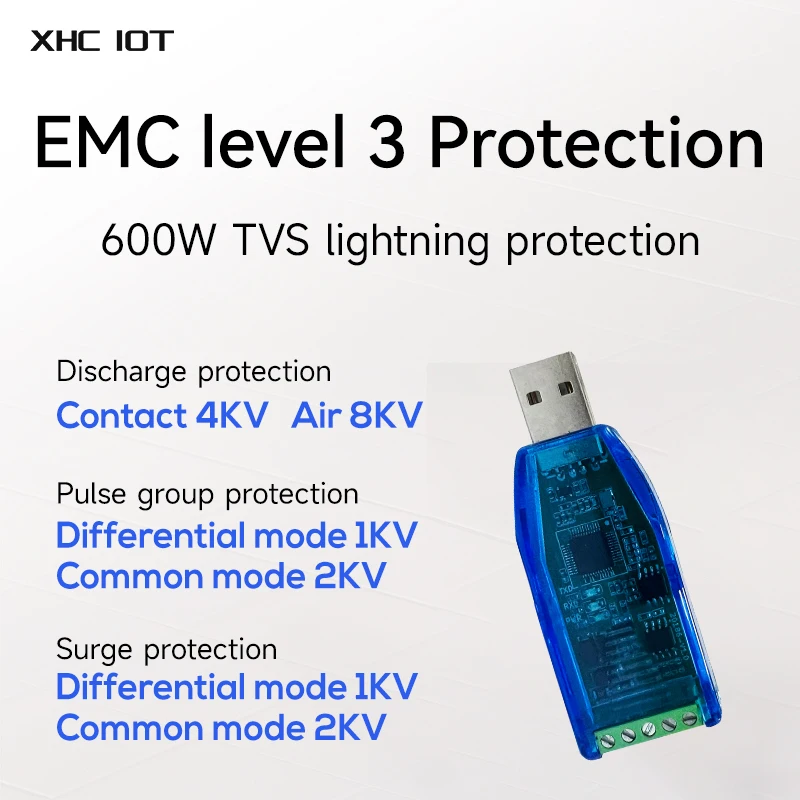 USB to Serial Converter USB to RS485/TTL EMC Protection XHCIOT E810-U15M Small Size Easy Use Rate 12M USB-A Interface