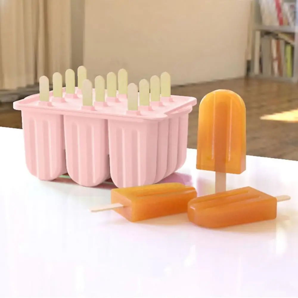 

with 50Pcs Sticks Frozen Kitchen Homemade Easy to Release Reusable Ice Making Tool Ice Cream Mould Ice Pop Maker Popsicle Mold