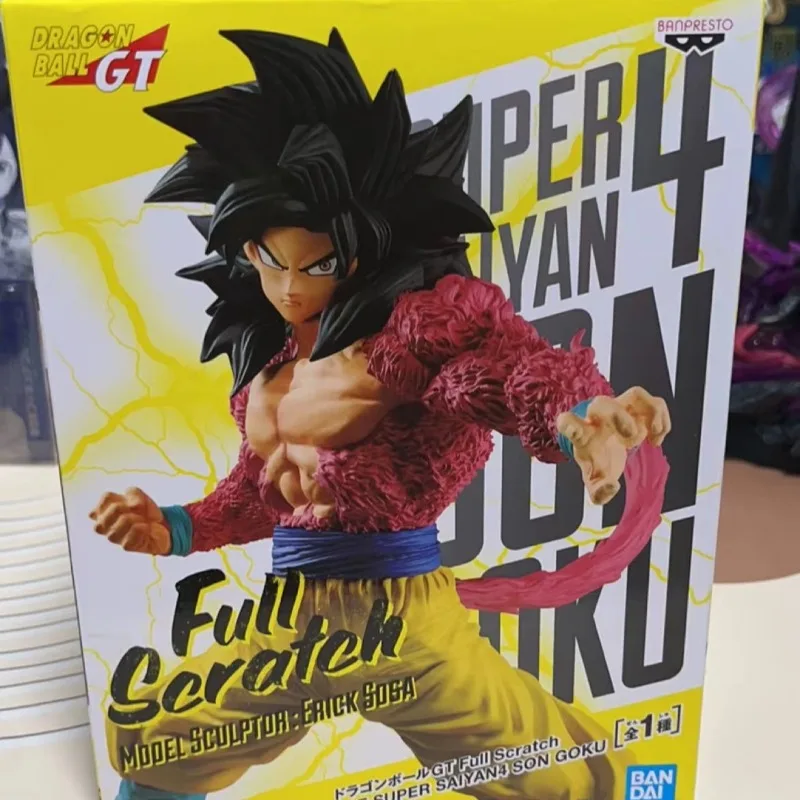 

Коллекция аниме-фигурок, японская версия Golden Cat Bandai Banpresto Dragon Ball GT, статуя Super Four Son Goku, Full Scratch
