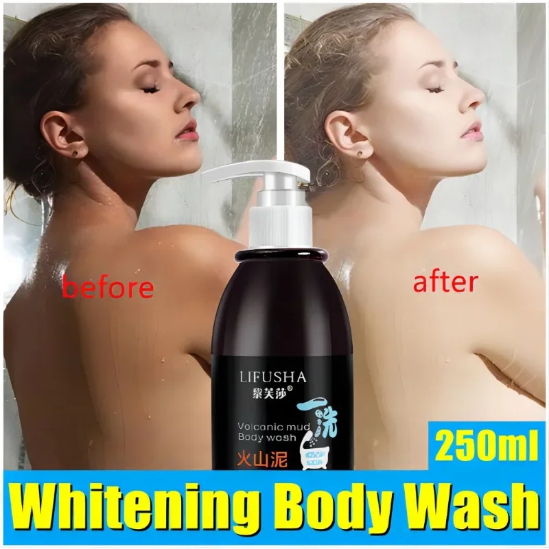 Volcanic Mud Shower Gel for Hand Foot Body Effective Whitening Body Cream Fast Whitening Body Wash Shower Skin Care