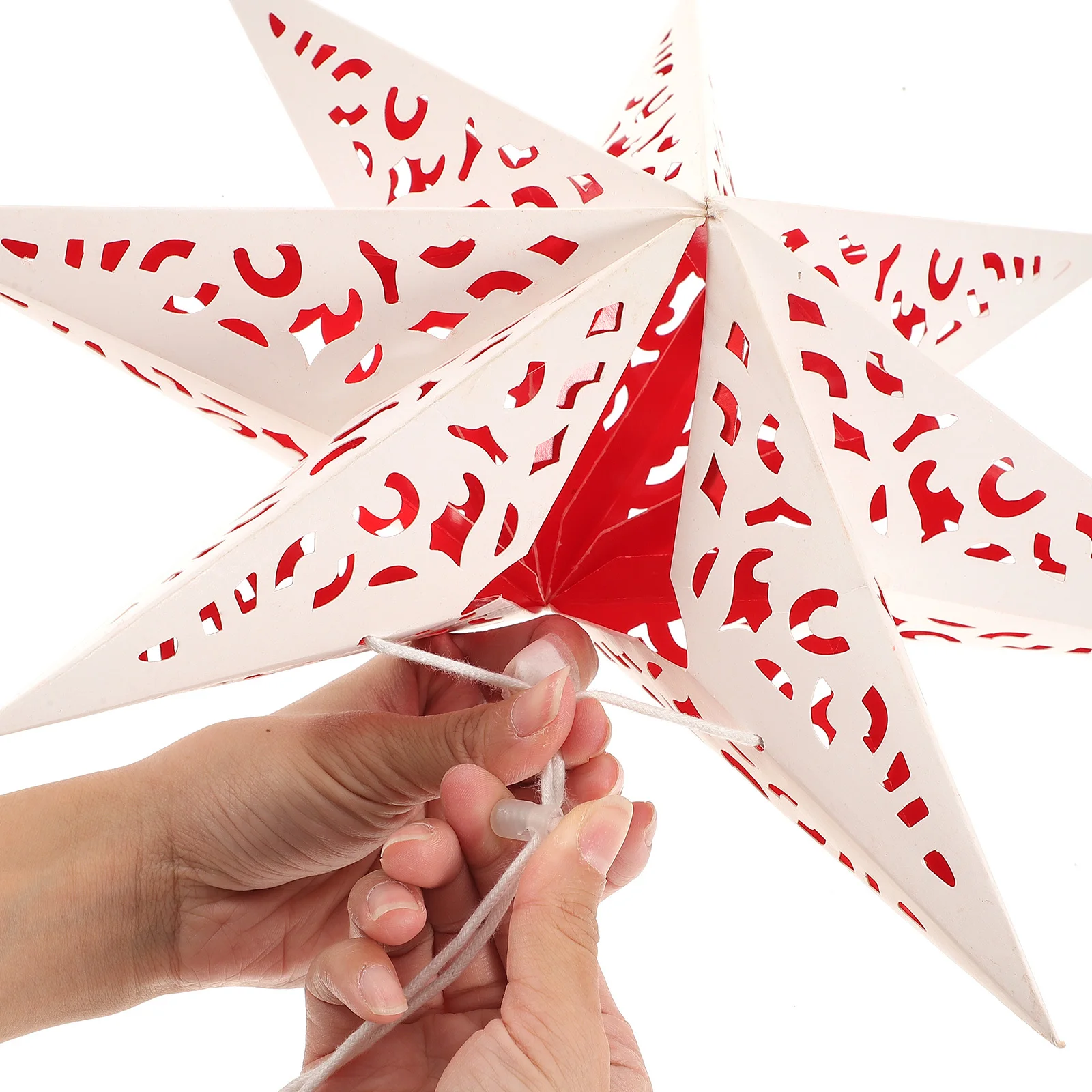 

2pcs Hollow Out Paper Star Shaped For Wedding Party Festival Decoration Star Paper Lanterns Cover Hanging Lantern Decor