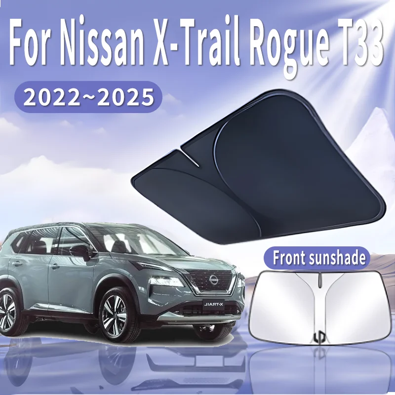 Car Sun Visor For Nissan X-Trail Rogue T33 2022~2025 2023 MK4 Front Windshield Sunshade Heat Insulation Summer Auto Accessories