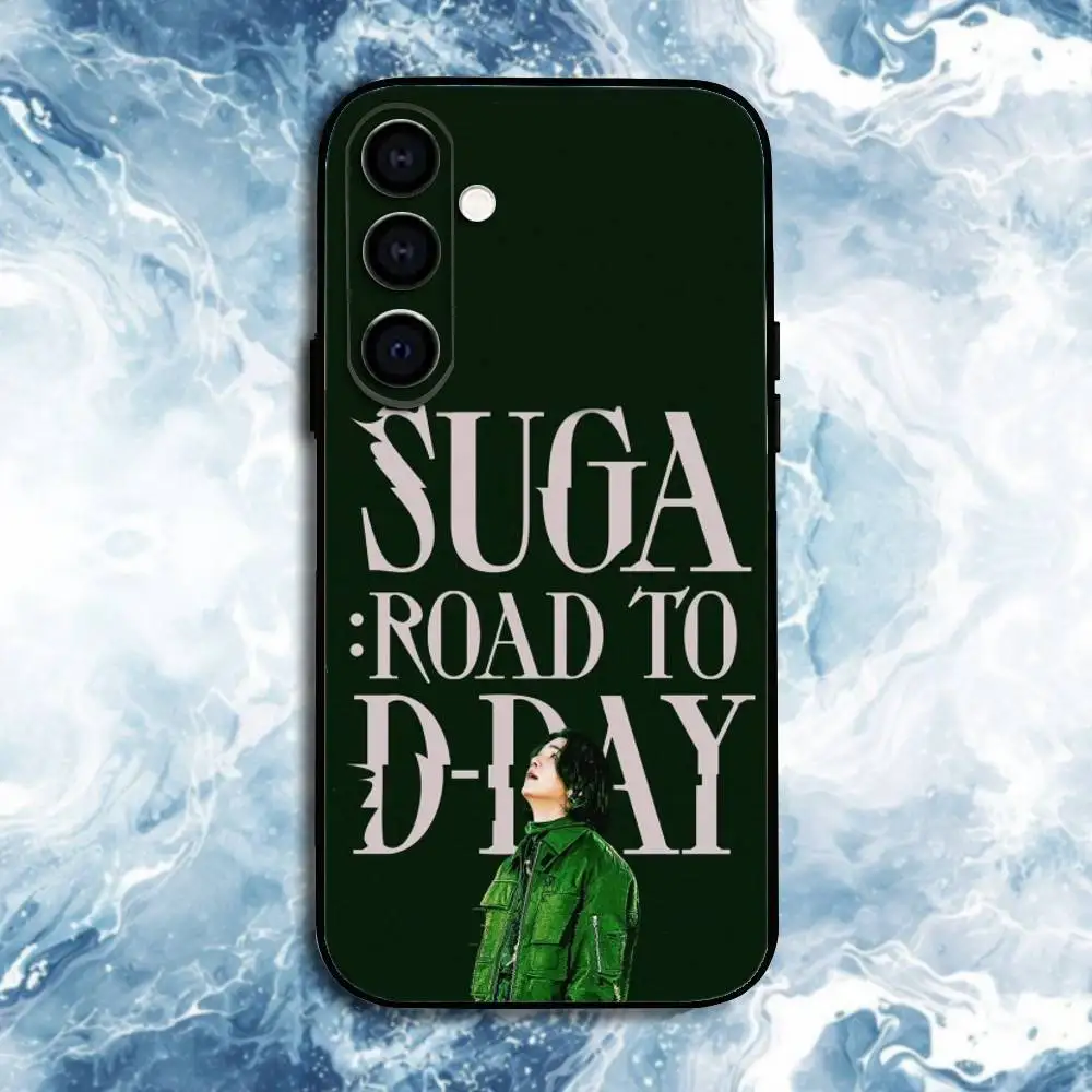 حافظة هاتف S-SUGA D-DAYs لهاتف سامسونج جالاكسي A73، A72، A71، A70، A53، A52، A51، أخرى غلاف أسود ناعم