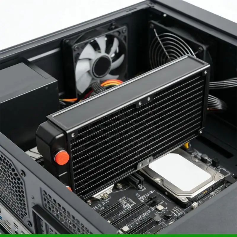 U55C High Performances 45mm Thick Double Layer Aluminum Water Cooling Radiators For PC