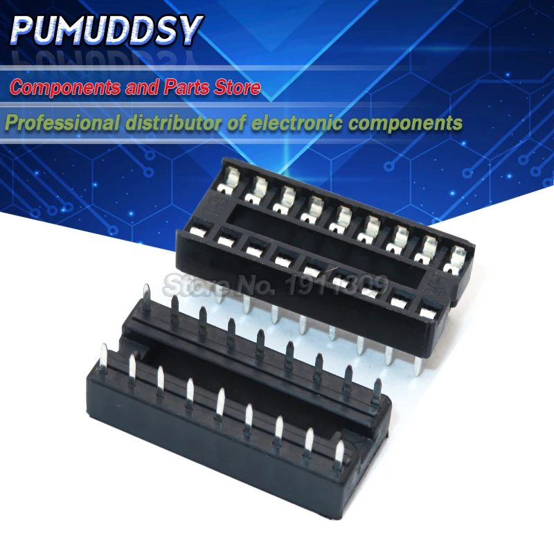 10PCS DIP-18 Square Hole 18 Pins 2.54MM DIP18 IC Sockets Adaptor Solder Type IC Connector