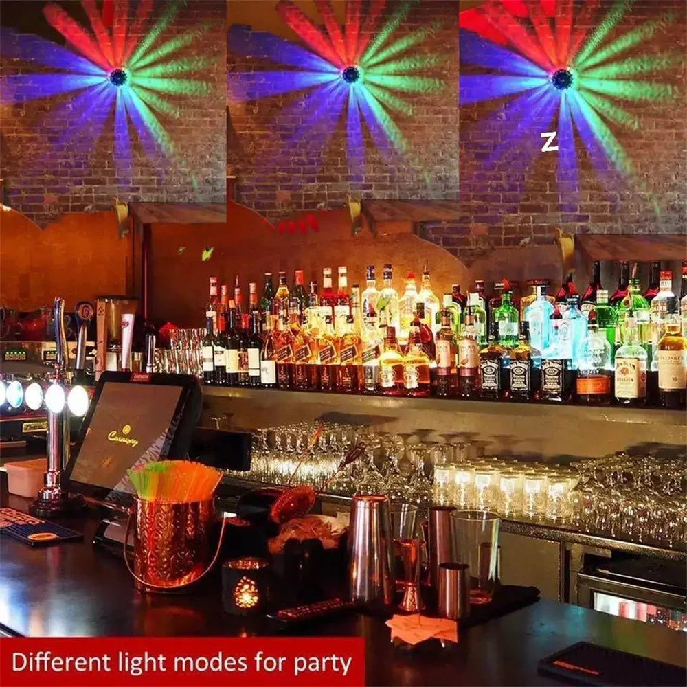 EU/US/USB Powered Colorful Stage Lamp 48 Leds Indoor Party Atmosphere Decoration Transparent Shell for KTV,Bar,Disco