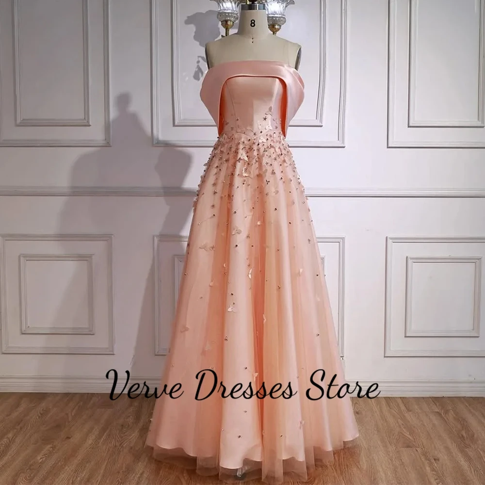 Pink Satin and Tulle Evening Dress with Off the Shoulder A-Line Celebrity Gowns Crystal Flowers Customized Homecoming Dresses image 3