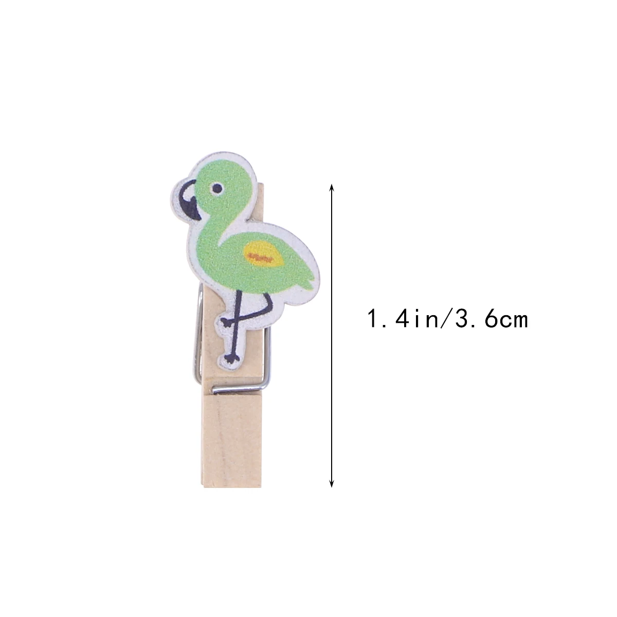 

10 Pcs Clips Wooden Flamingo Shaped Cartoon Pegs for Cartoon Photo Clips Memo Card Photo Hanging Party DIY Decoration