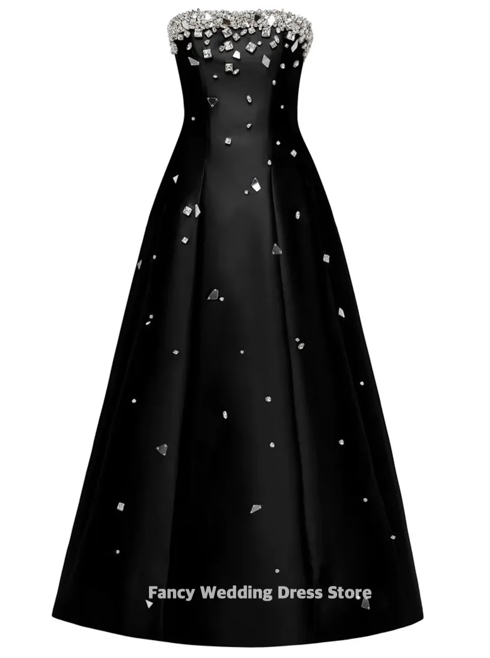 Fancy Luxury Dubai Black Beaded Evening Dress for Women 2024 Elegant Pink Arabic Wedding Birthday Party Formal Gowns customized