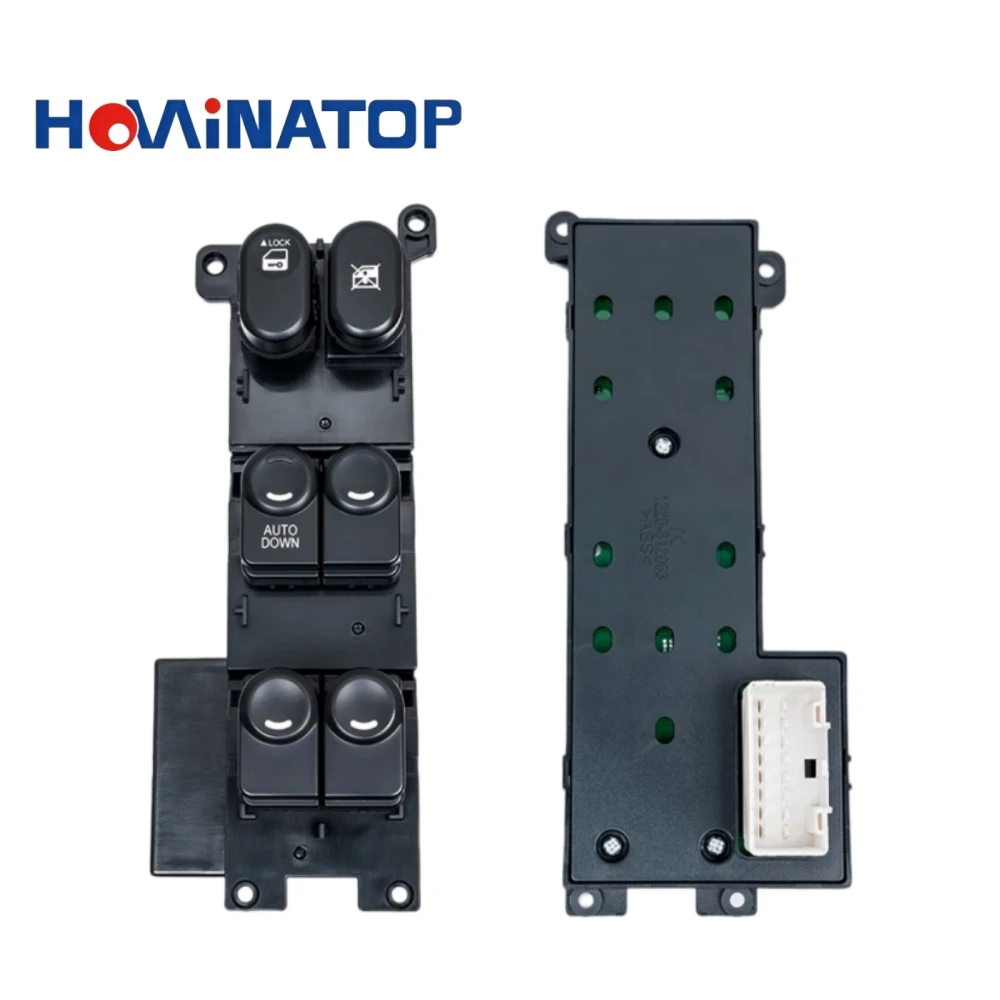 HOWINATOP 93570-2L010 93570-1Z010 16 Pin Power Window Master Switch With Autodown Blue Backlight For Hyundai i30 i30cw 2008-2011