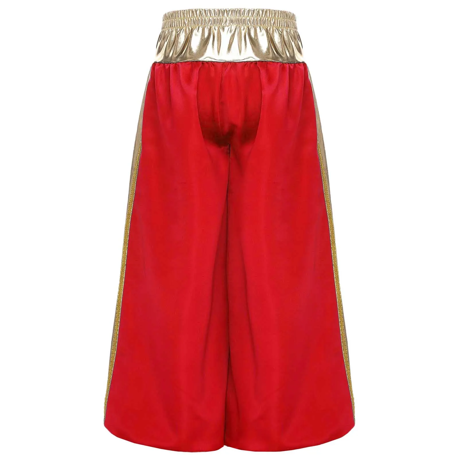 Meninos príncipe árabe aladin halloween cosplay traje calças compridas metálico brilhante abóbora calças bloomers harem lanterna calças