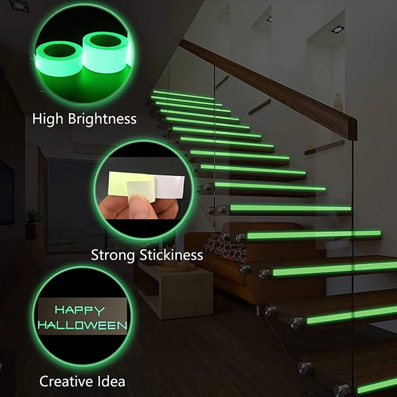 

5M Self-adhesive Luminous Tape Night Vision Glow Stickers DIY Home Decoration Warning Fluorescent Safety Tapes For Party