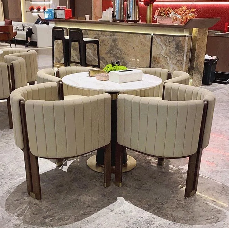 

Modern Light Luxury Designer Cloth Solid Wood Negotiation Stainless Steel Single Leisure Chair