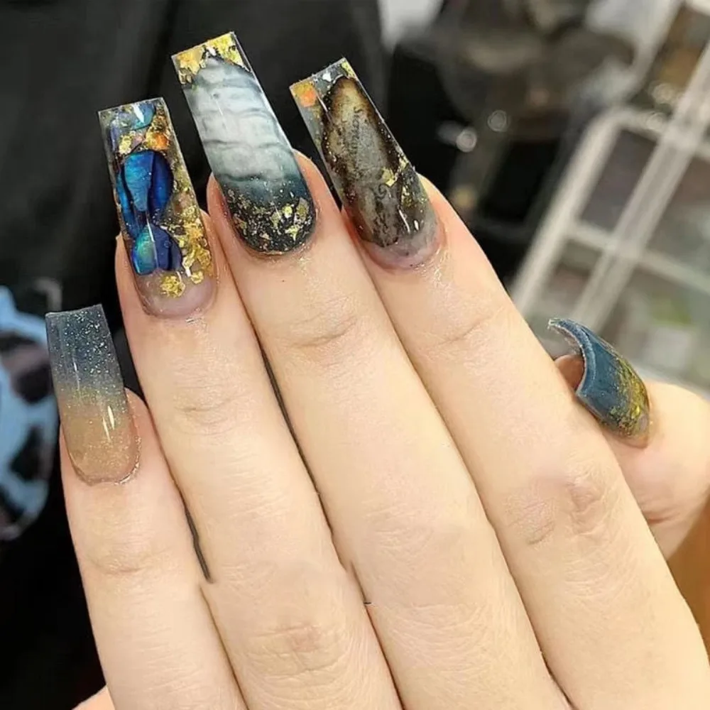 Shell Fragments Nail Decoration Irregular Auroras Nail Art Decoration Sparkling Handmade Nail Art Charms DIY Manicure