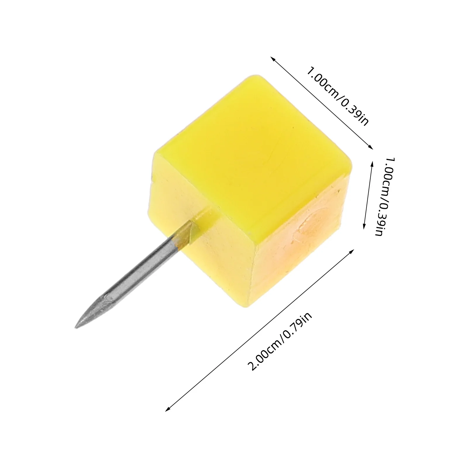 100個入り スクエアヘッド カラフルプッシュピン マップタック オフィス コルクボード 絵画用 多色 収納容器 マップタック