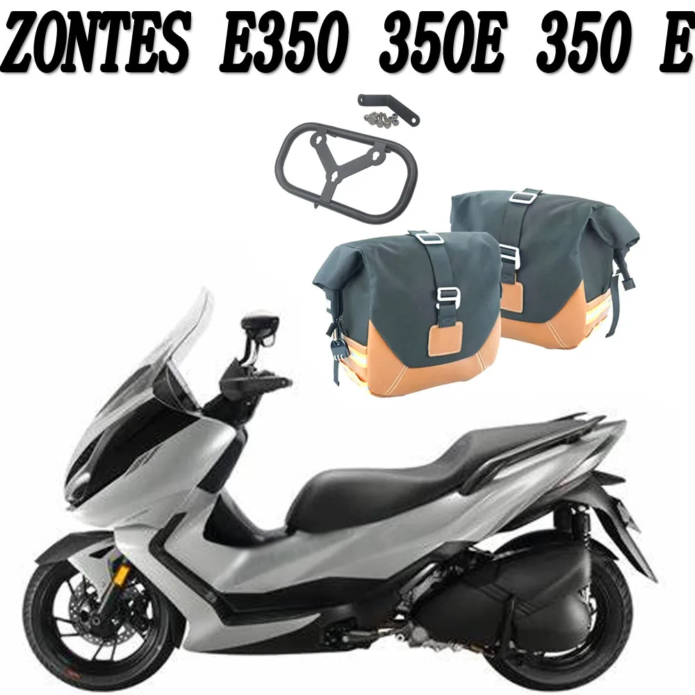 For Motorcycle ZONTES E350 350E 350 E With Bracket Side Bag Canvas Side Bag Waterproof And Durable