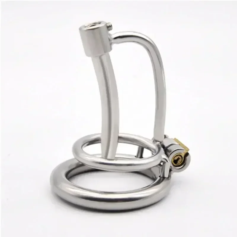 Male Urethral Catheter Stainless Steel Chastity Devices Cock Cage Penis Plug Restraint Cock Ring Lock Urethra Dilator Sex Toys