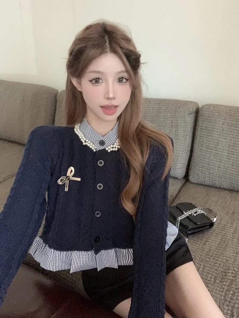 

Рубашки с длинным рукавом, женские шифоновые блузки большого размера на пуговицах, рукава-фонарики, плиссированный подол, консервативный женский ретро-французский стиль