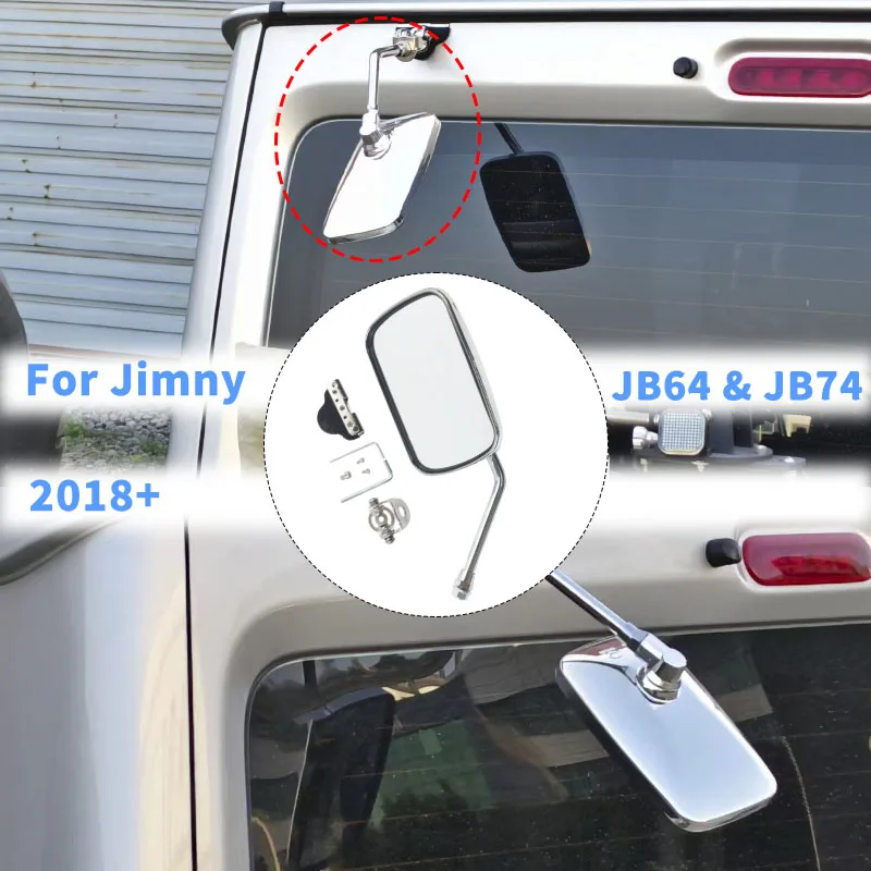 

Jimny Accessories Rear High Roof Tailgate Ground Mirror Rear Door Roof Mirror for Suzuki Jimny 3 Doors 5 Doors JC74 JB64 JB74