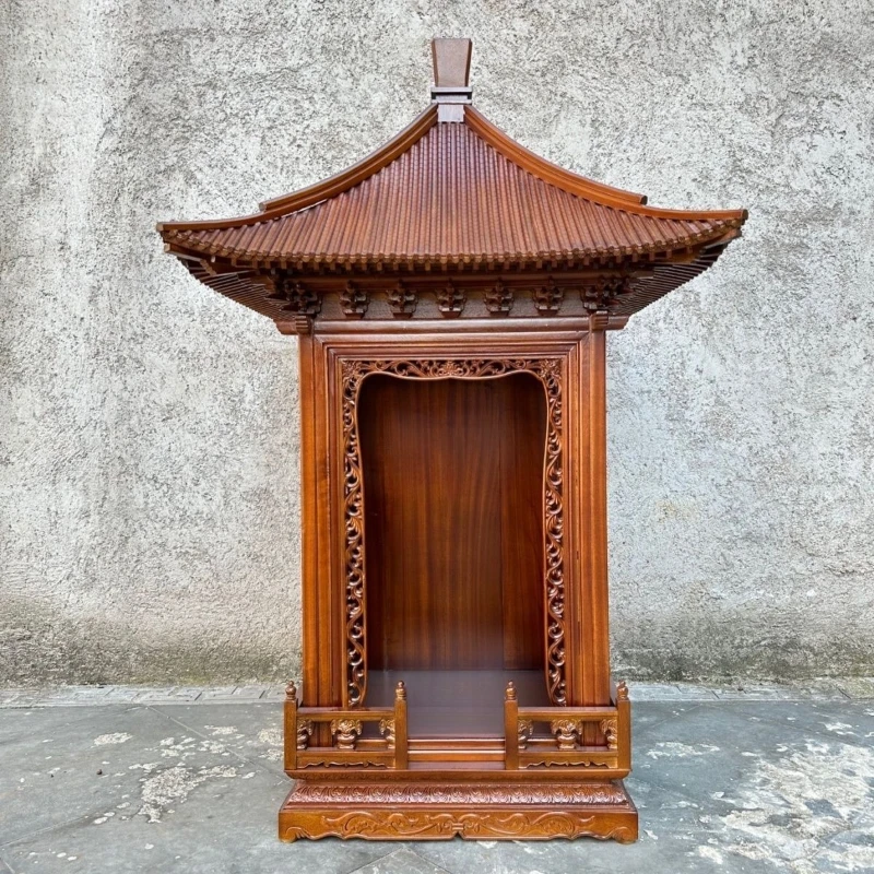 Wood carvings with rooftop caskets Buddha cabinets Serving shrines Household ornaments Collection