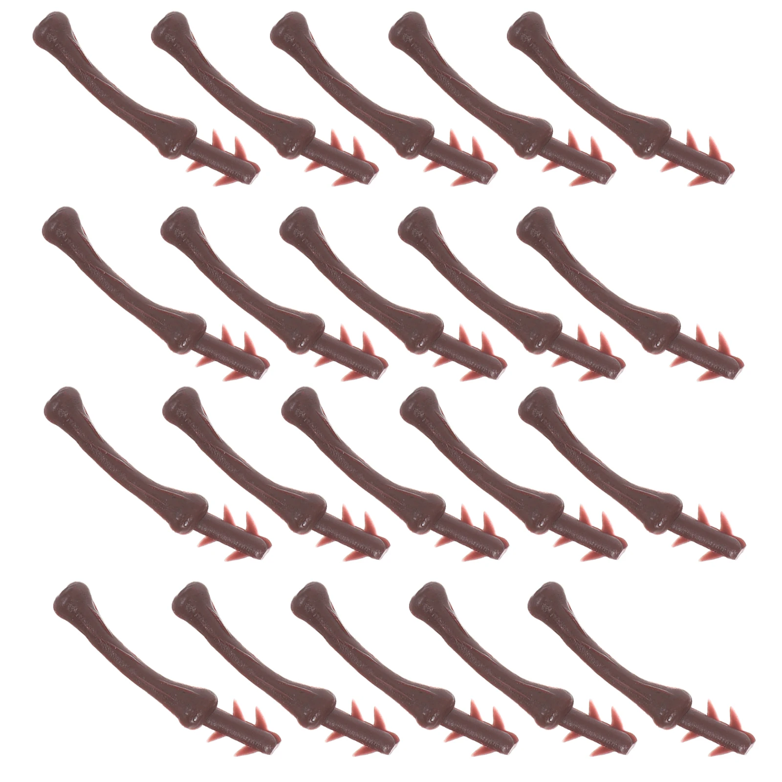 

100 Pcs Decor Simulated Fruit Accessories Faux Part Artificial Decorative Stems Fake Plastic Light Brown