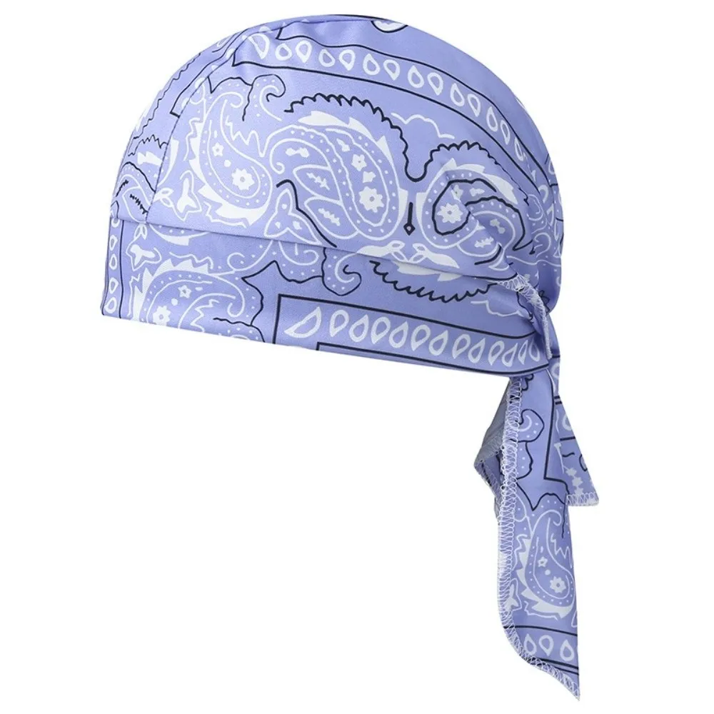 Lightweight Paisley Print Hijab Caps Quick Dry Breathable Pirate Hat Elastic Comfortable Chemo Cap Outdoor Activities