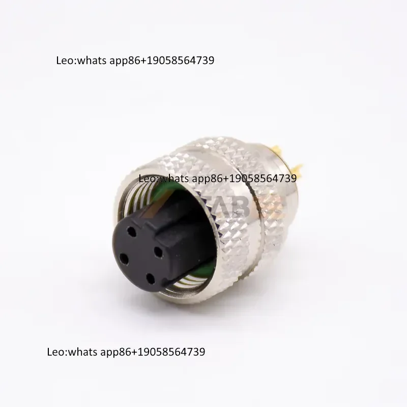 IP67 M12 4 Pin D-Coded Ethernet Connector Male Solder Plug Straight Molded for Profinet & Industrial Network