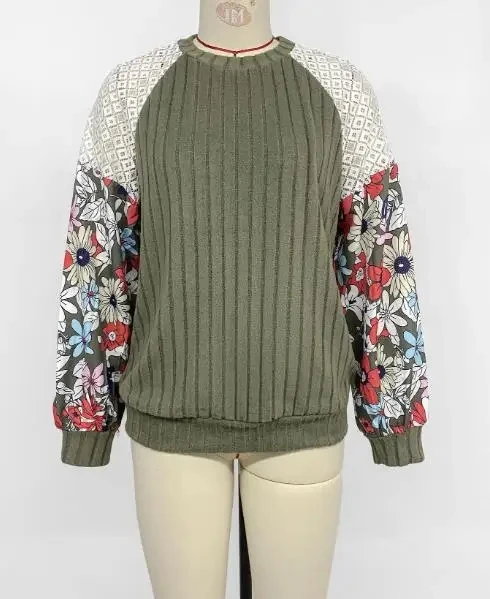 

New Style Knitted Top Round Neck Flower Pattern Knit Shirt for Women Daily Clothing Autumn New Fashion Women's Casual Pullovers