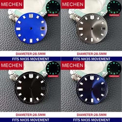 28.5MM Diameter Single Calendar Sterile Watch Dial Modified Dials for NH35 Movement Accessories Watch Parts For Wristwatch
