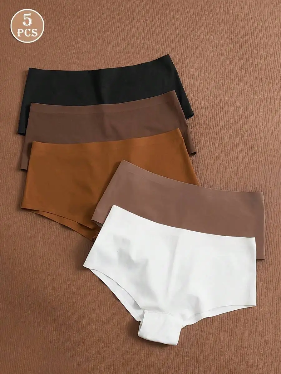 

5pcs Seamless High Elasticity Women's Hipster Underwear