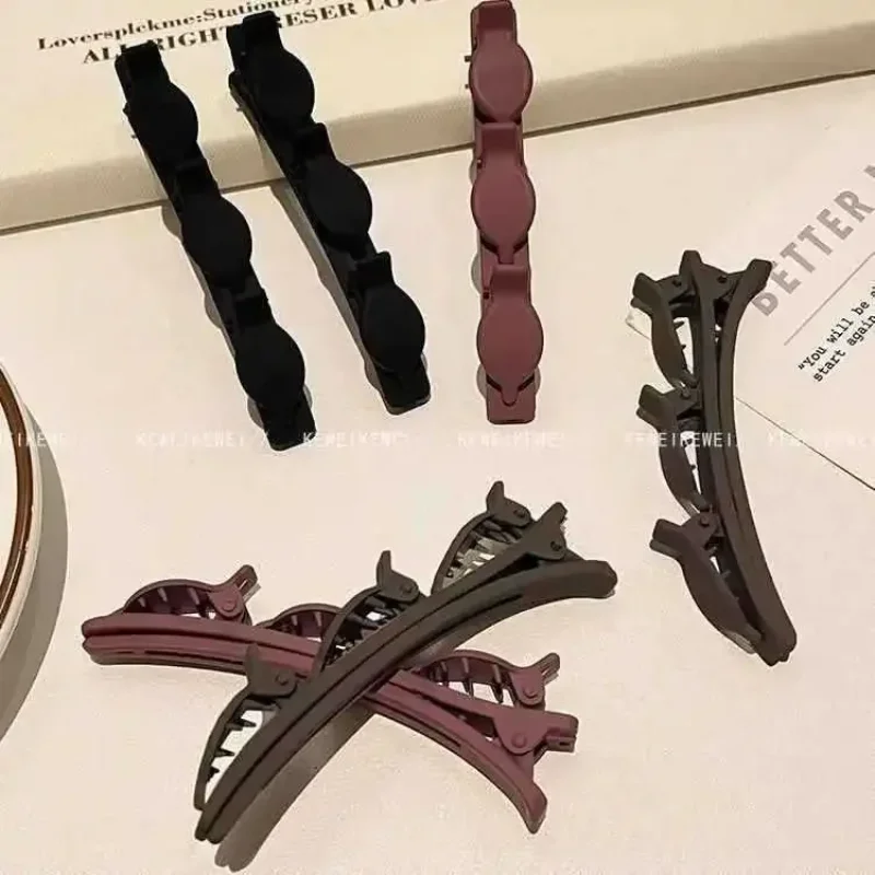 مشط شعر نسائي بطبقة مزدوجة على طراز الأميرة، مشبك شعر بشراشيب جانبي، لون نقي، إكسسوارات شعر للفتيات الكسول بلونين #5