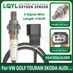 Sensor de oxígeno con sonda Lambda para coche, dispositivo de medición de O2 de banda ancha para Audi, Skoda, Seat, VW, Golf, Mk5, 1.6L, Jetta, SEAT, LZA07, V1, 06A906262CF, 06A906262BR