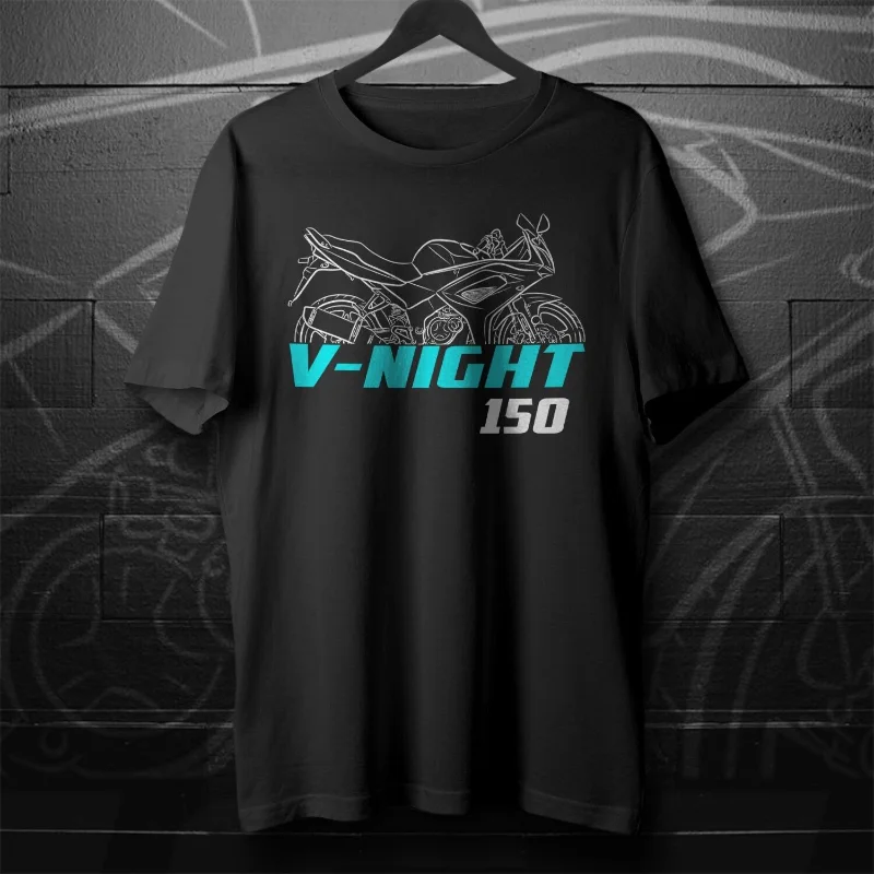 

2025 Men T Shirt Casual CFMotos V-Night 150 2010-2015 T-shirt Motorcycle Graphic Summer Short Sleeves 100% Cotton S-3XL Cool Tee