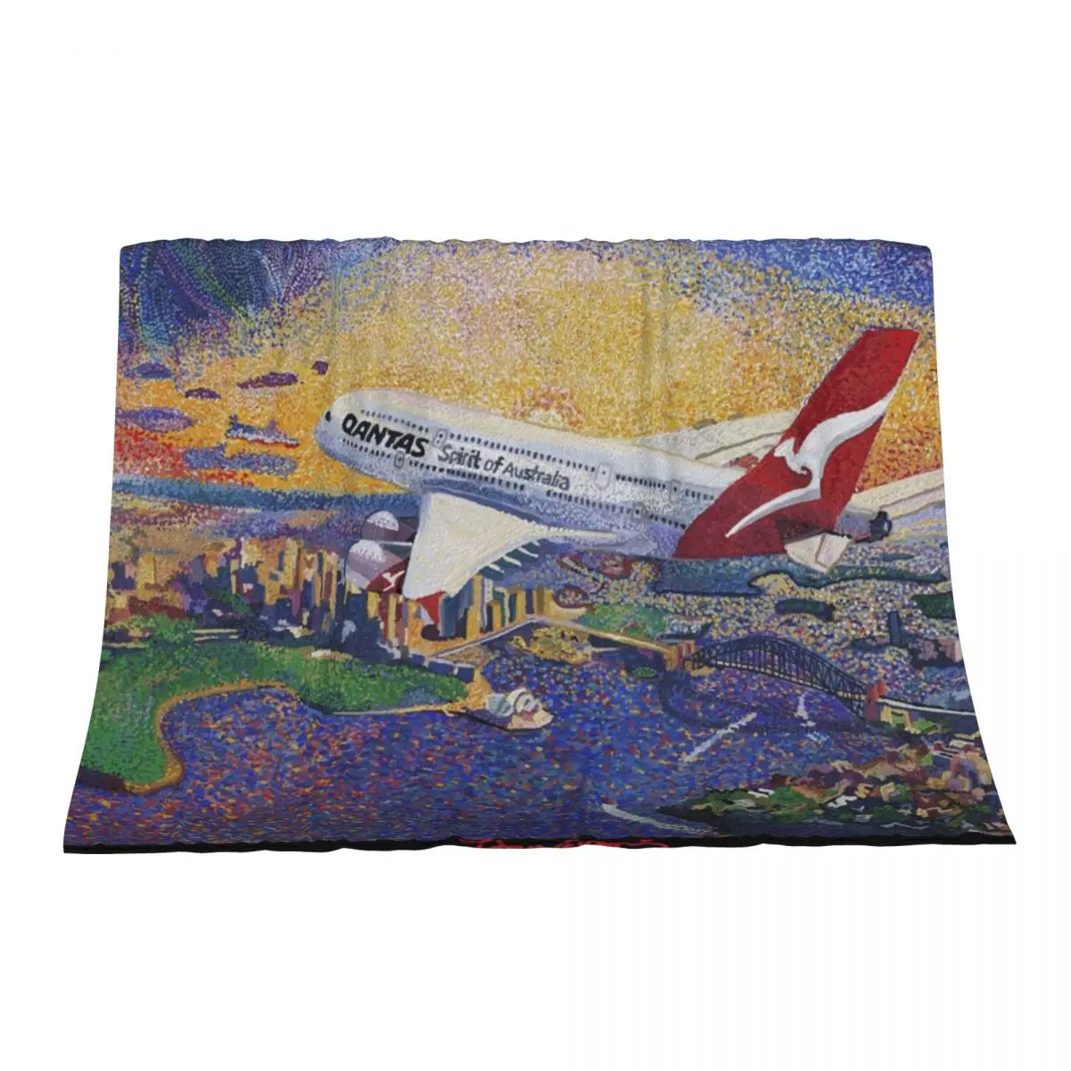 

Qantas Airbus A380 Throw Blanket Luxury Brand Bed linens Sofa Quilt Shaggy Blankets