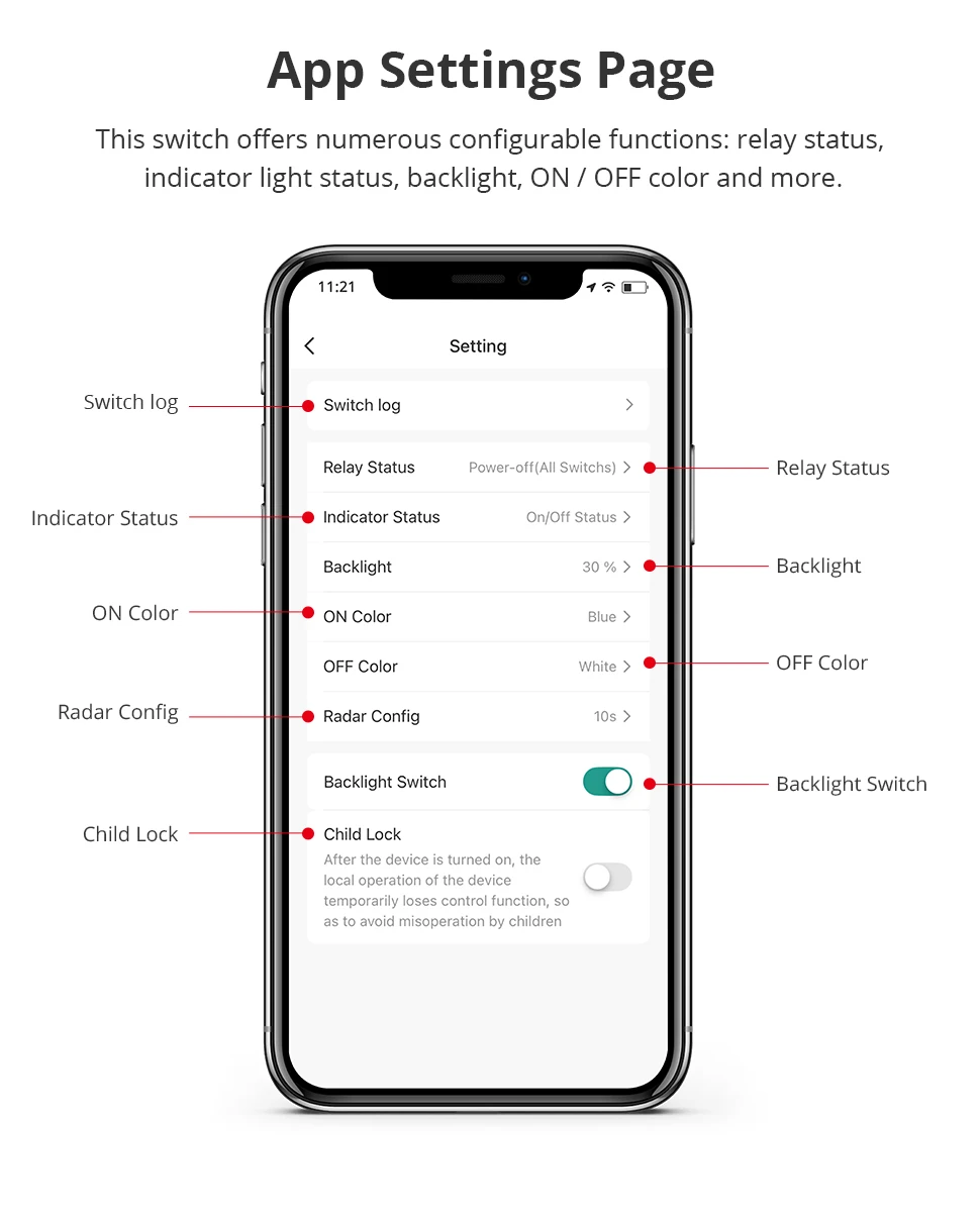 Zemismart US Schwarzer Zigbee DIY Namensschalter Horizontales Touch-Panel Smart Display Bildschirm Lichtschalter Kompatibel mit Tuya Smart Life App – Detail 7