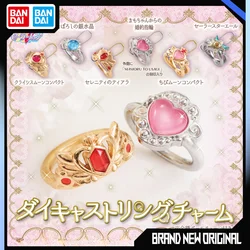 BANDAI Sailor Moon Action Figures Model Tsukino Usagi Chibiusa Mizuno Ami Gashapon Ring Toys Pendant Original