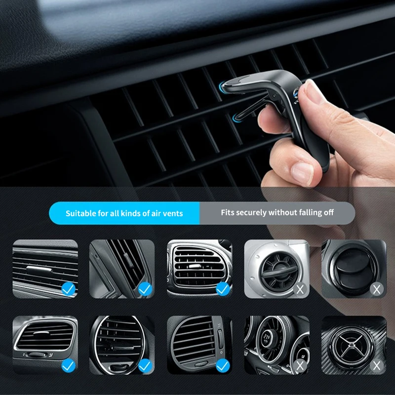 Magnetic Car Phone Holder Metal Air Vent Cellphone Stand For Volvo C30 C70 S60 S80 S90 V40 V50 V60 V70 V90 XC40 XC60 XC70 XC90