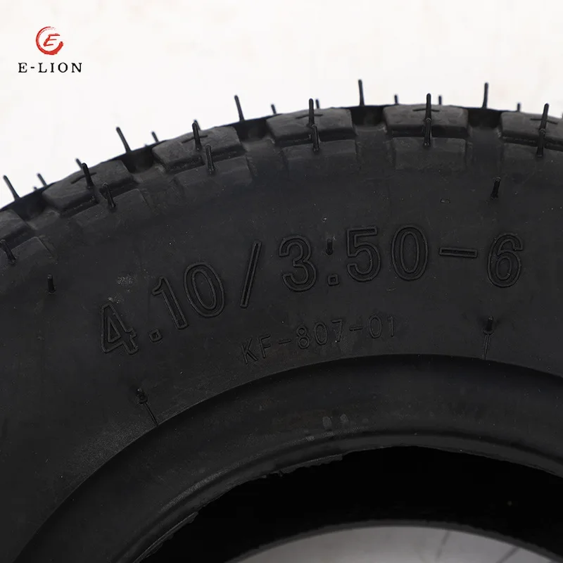 4.10/3.50-6 Scooter Tires 6 Inch Lawn Mower/Snow and Mud Tyre Mobility Tire Without Inner Tuber