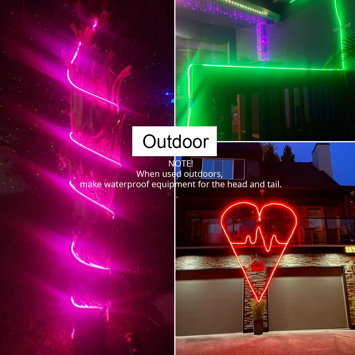 DC12V RGB Neon LED Strip Light Flexible Waterproof With Bluetooth Control For Garden Billboard Indoor Room Party Lighting Decor