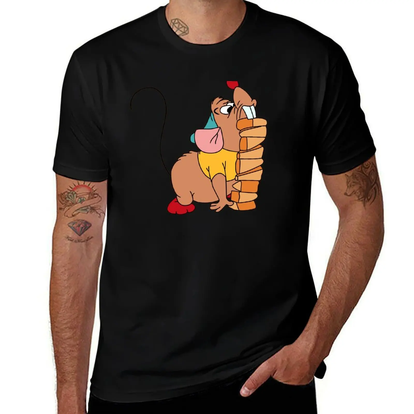 

Gus Gus carrying cheese T-Shirt t shirts for man pack cotton funny t shirts dark humor T-Shirt