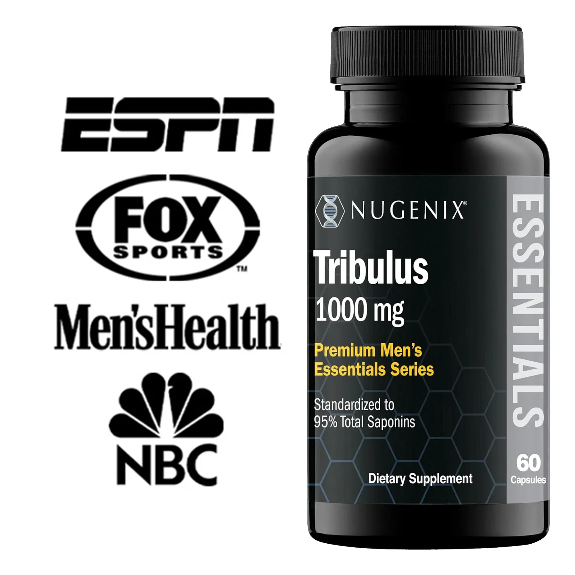 

Tribulus 1000mg - Supports Male Vitality, Stamina, Focus & Hormone Balance