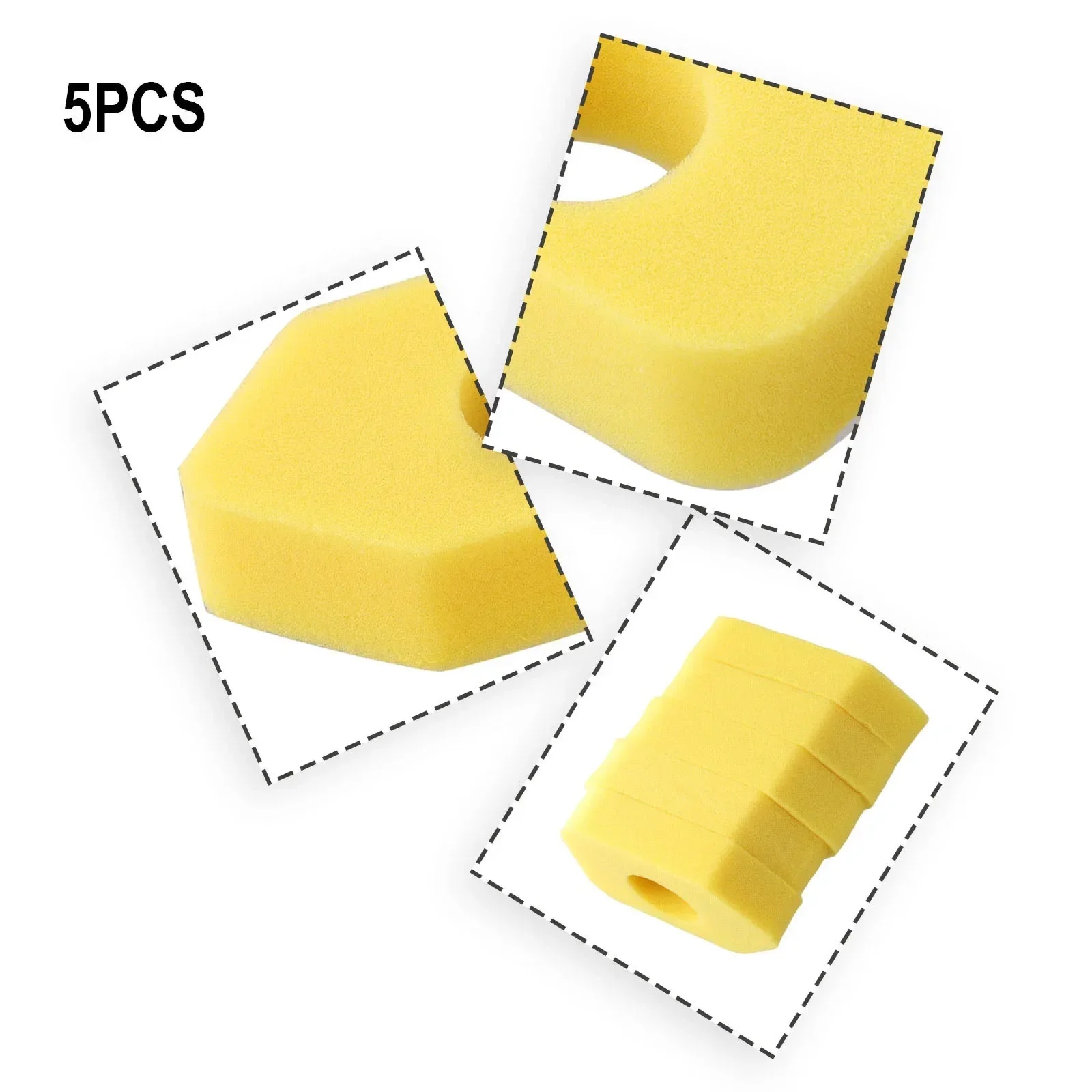 5PCS Foam Air Filters Yellow For 698369 5088D 5088H 5086K 4216 5099 Garden Supplies Outdoor Hot Tubs Accessories