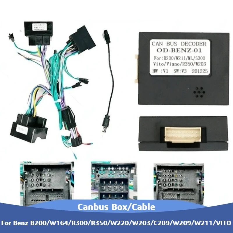 para-benz-b200-w164-r300-r350-w220-w203-c209-w209-w211-vito-ml320-viano-android-canbus-caixa-wirng-chicote-de-fios-cabo-radio-do-carro