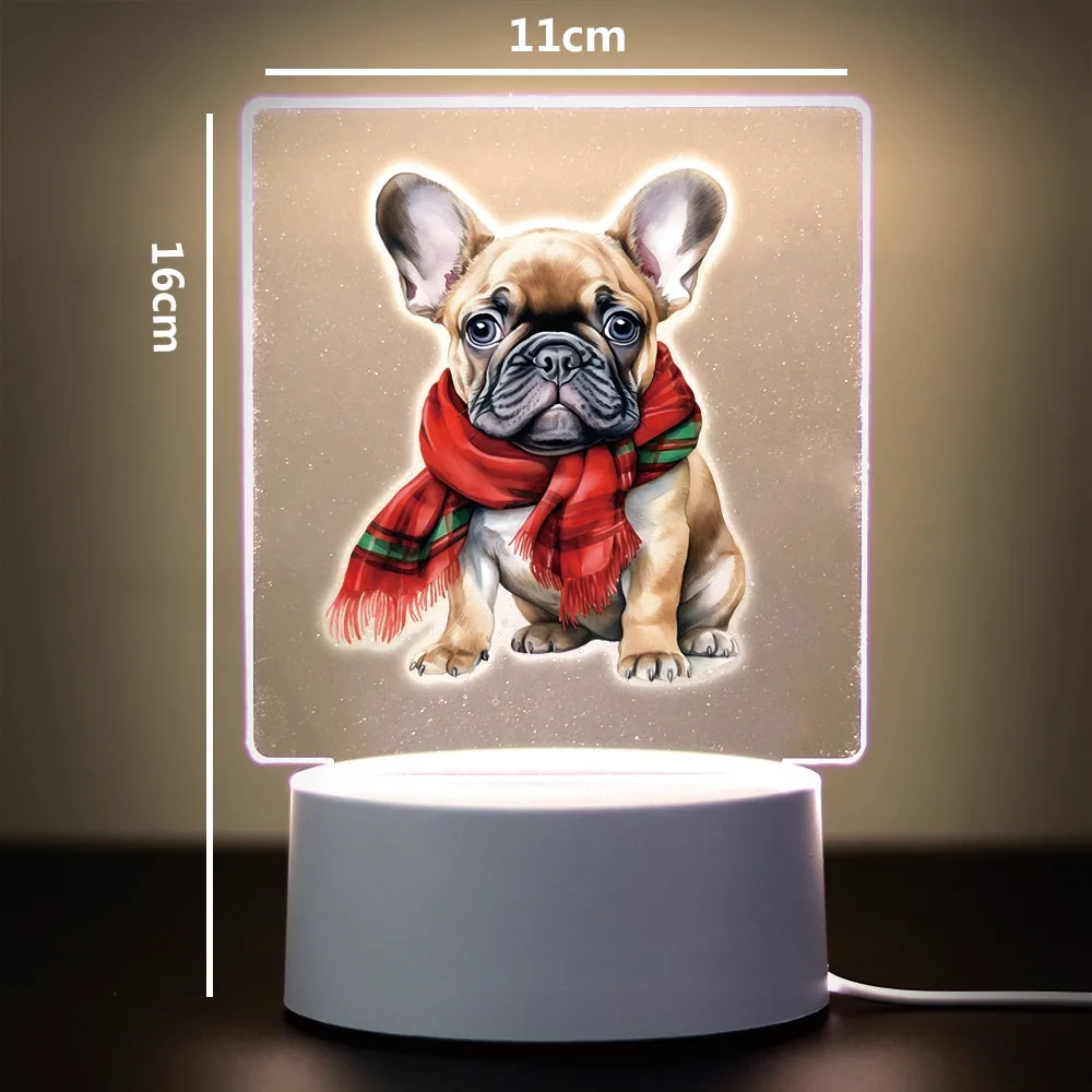 Hot French bulldog Creative Table Bedside Lamp Kids Night Light Room Decor For Boys Birthday Led Night Light