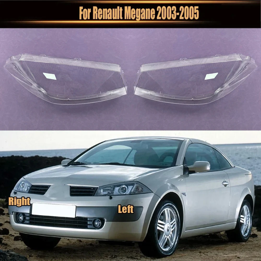 

For Renault Megane 2003-2005 Kap Lampu Transparan Penutup Lampu Depan Penutup Lampu Depan Kerangka Lensa Plexiglass