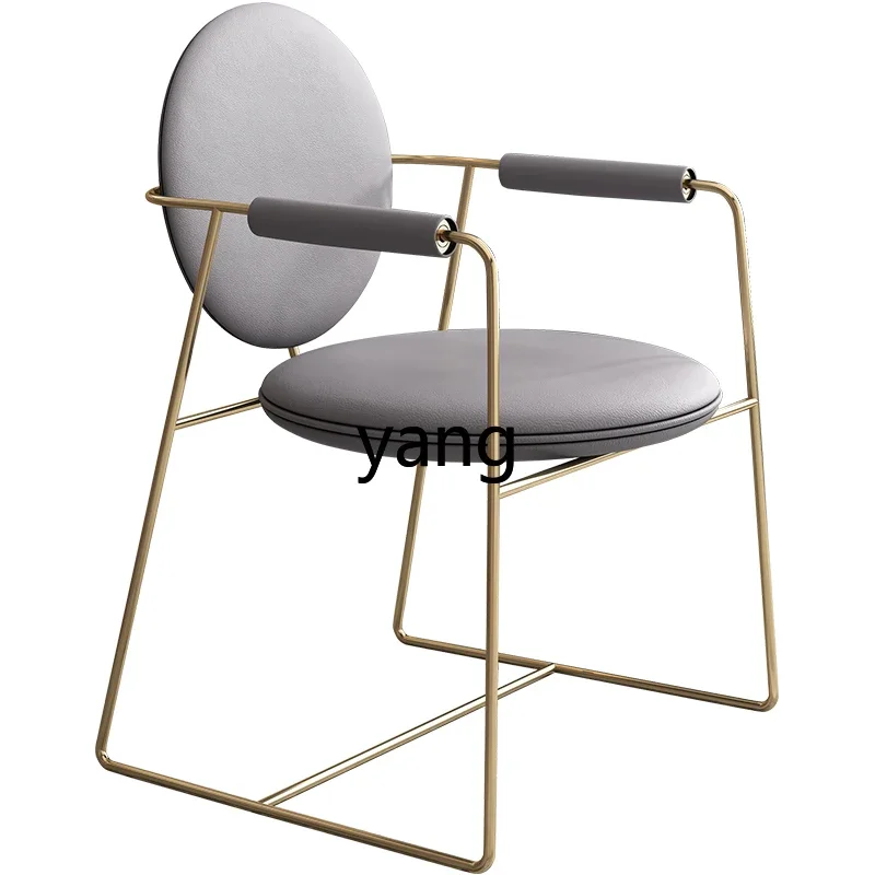 

LTT stainless steel armrest dining chair tea table tea stool model room negotiation leisure chair