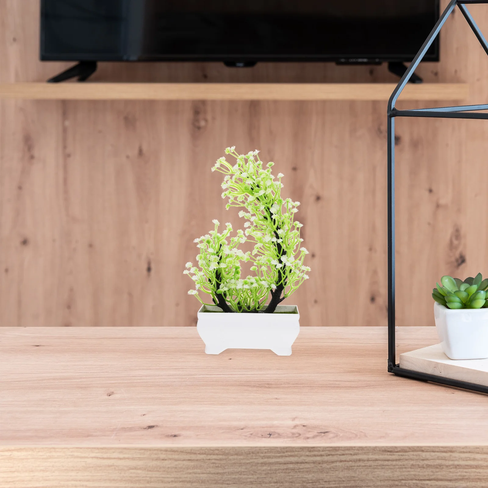 

Artificial Potted Small Fake Lifelike Potted Plants Bonsai Decor Desktop Bookshelf Lifelike Plastic Tree Home Office Gift