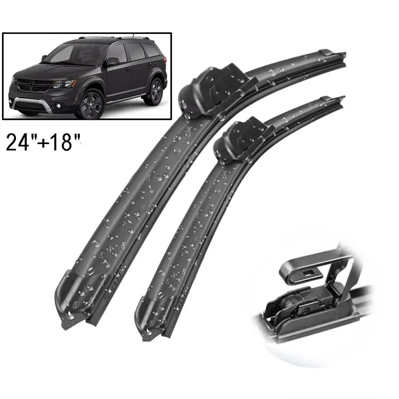 

Wiper Front Wiper Blades Set Kit For Dodge Journey 2008 - 2020 Windshield Windscreen Window Car Brushes 24"18"