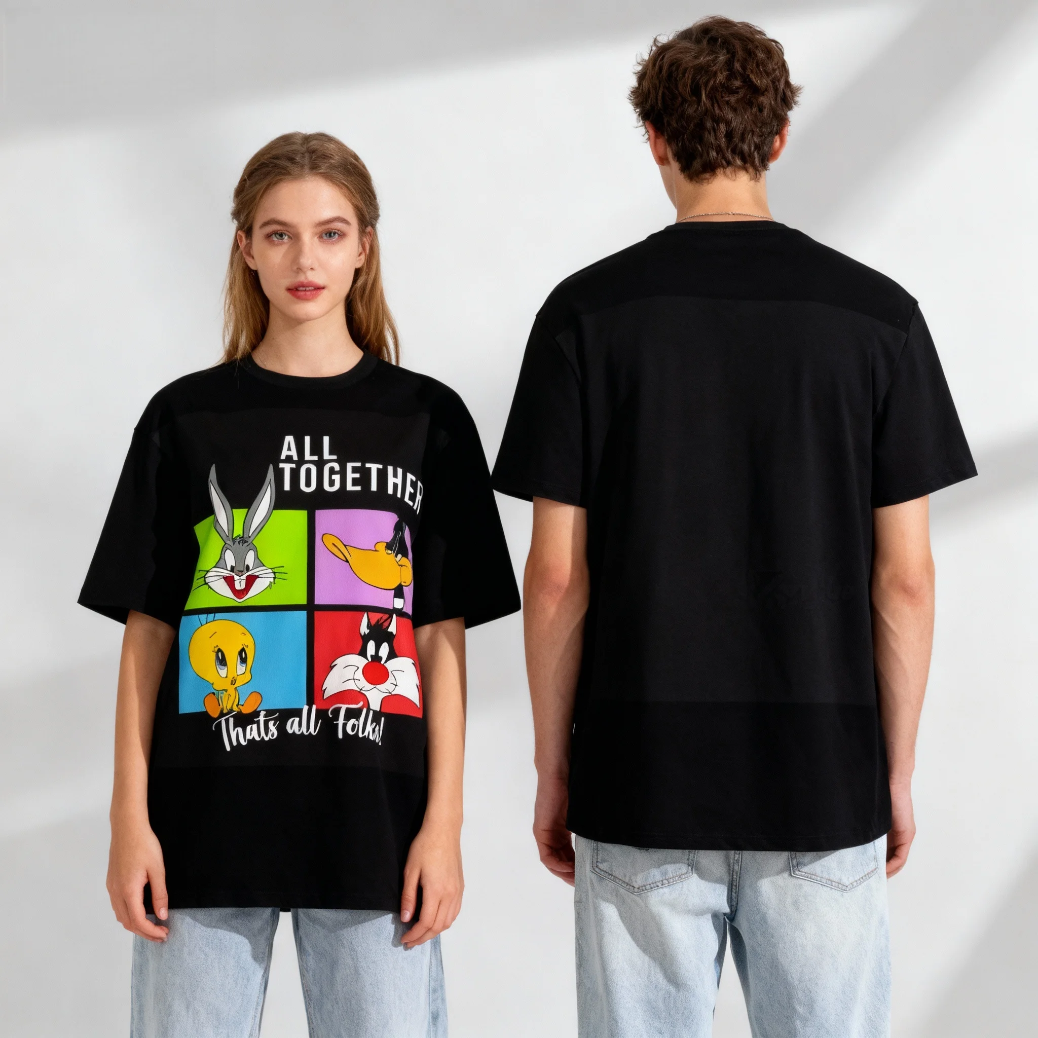 ديزني فيلم سلسلة الكرتون ميكي وأصدقائه الحلو وبارد الشارع الصيف تي شيرت المتضخم الفتيات الكبار المنتج الساخن بيع